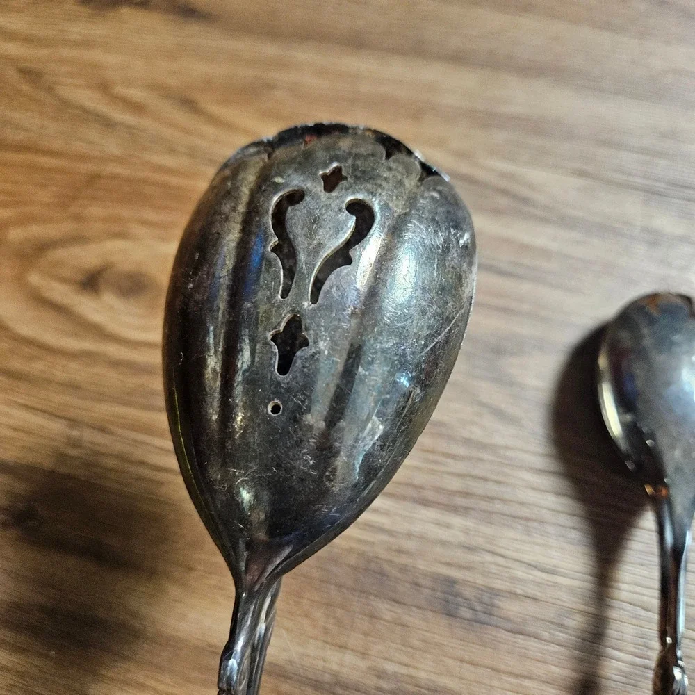 Vintage Gorham Heritage Silverplate Serving Tongs Set Salad Pastry Silver Italy
